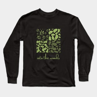 Into the Woods - Green Leaf Patterns One Long Sleeve T-Shirt